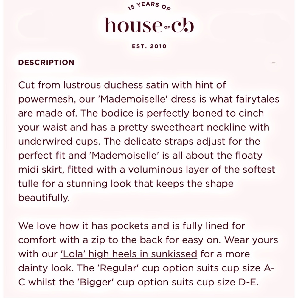 House of CB Mademoiselle Cinderella Blue Midi Dress M NWOT - Picture 6 of 17